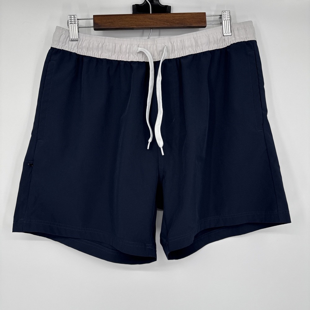 BYLT Premium Basics Men's Navy Blue Athletic Baja Shorts Size Large Swim
